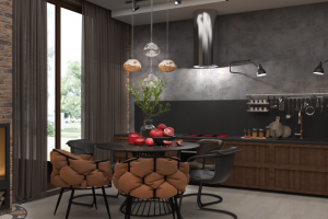 Визуализация кухни гостиной (Красная поляна)