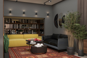 Визуализация кухни гостиной (Красная поляна)