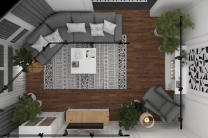 Дизайн кухни-гостиной в скандинавском стиле