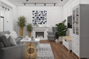 Дизайн кухни-гостиной в скандинавском стиле