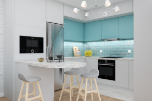 Визуализация кухни гостиной