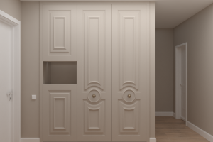 Моделирование и визуализация шкафа в прихожей