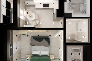 Дизайн и визуализация однокомнатной квартиры