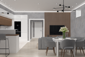 Кухня гостиная на 1 этаже загородного Дома