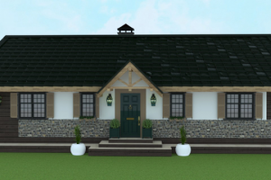 Дизайн фасада одноэтажного дома