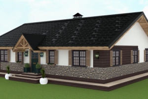 Дизайн фасада одноэтажного дома