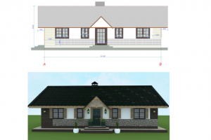 Дизайн фасада одноэтажного дома