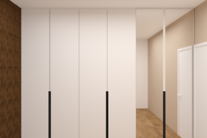 Визуализация встроенного шкафа с размерами