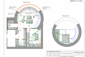 Планировка квартиры 2 этажной квартиры с куполом