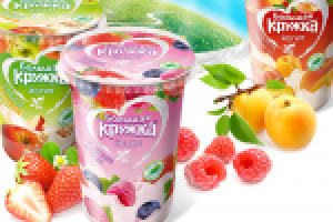 дизайн упаковки йогуртов «Большая кружка»