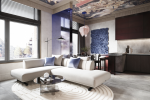 Гостиная  в эклектичном стиле