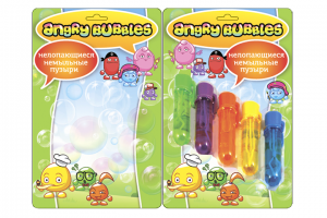Дизайн упаковки мыльных пузырей Angry Bubbles