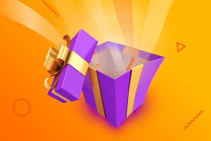 Подарочная коробка в векторе