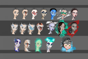 Концепт-арт. Поиск лица для царевны-лебедь