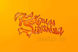 Медовый эффект текста в Photoshop