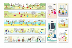 Серия баннеров для сайта "Daily Kids"