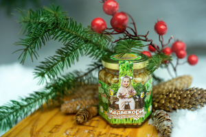 Этикетка для детского мёда "Медвежорик"