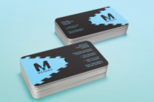 Визитка для магазина спортивных товаров "Молния"