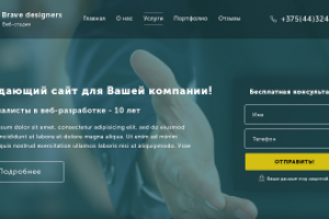 Дизайн лендинга для веб-студии