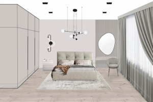 концепция спальни в светлых тонах