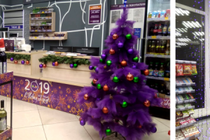 Новогоднее оформление торгового зала