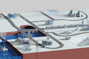 3D модель интерактивной карты с объектами