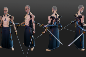 старый кибер-самурай