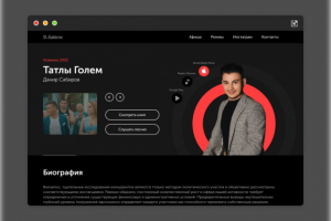 Landing Page для артиста (Данир Сабиров)