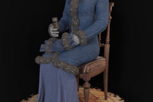 Девушка с бакалом вина