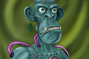 NFT зомби-мартышка