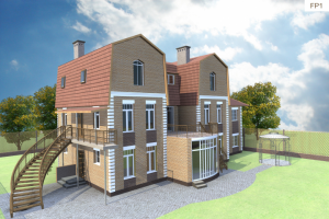 10 Архитектурный проект дома 300 кв.м / Арт. FP-1