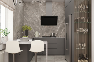 Кухня без верхних шкафов