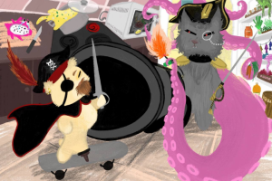 Кот и хомяк пират