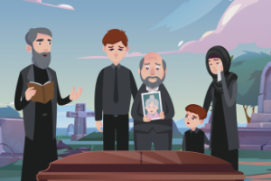 "Похороны" метафорическая карта.