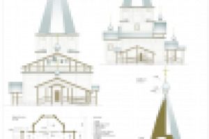 Проект деревянного храма на конкурс. II место.