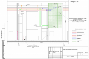 Перепланировка складского помещения. Разрез