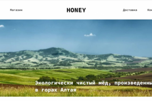 Landing для магазина Мёда