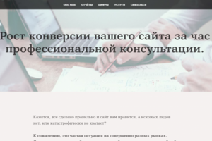 Лендинг для консультаций по маркетингу
