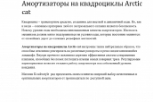 Амортизаторы на квадроциклы Arctic cat