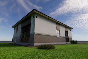 Дизайн экстерьера с отделкой природными материалами