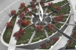 Благоустройство сквера у гостиницы Амакс в Рязани