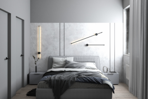 Дизайн проект квартиры 59 кв.м ЖК Сиреневый - спальня