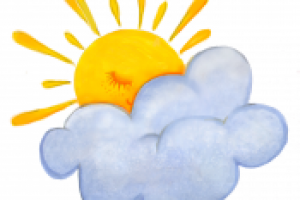 солнышко за облаком