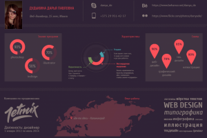 Резюме в виде инфографики