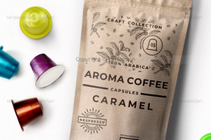 Дизайн упаковки для кофе AROMA COFFEE + Баннер для маркетплейса