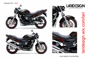 Винилография на мотоцикл Kawasaki ZR-7
