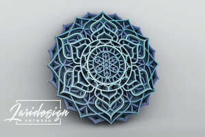 Мандала, фанера, 8 слоёв.