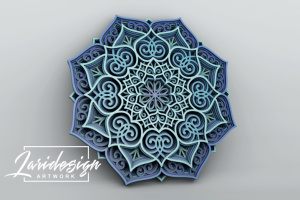 Мандала, фанера, 8 слоёв.