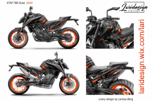 Разработка ливреи для  KTM 790 Duke