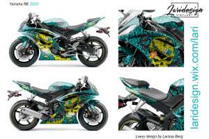 Дизайн ливреи для Yamaha R6